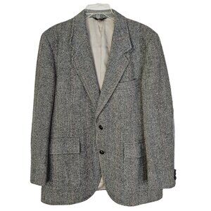 Vintage Pendelton Gray Tweed Western 100% Wool Men's Sport Coat Blazer Size 42